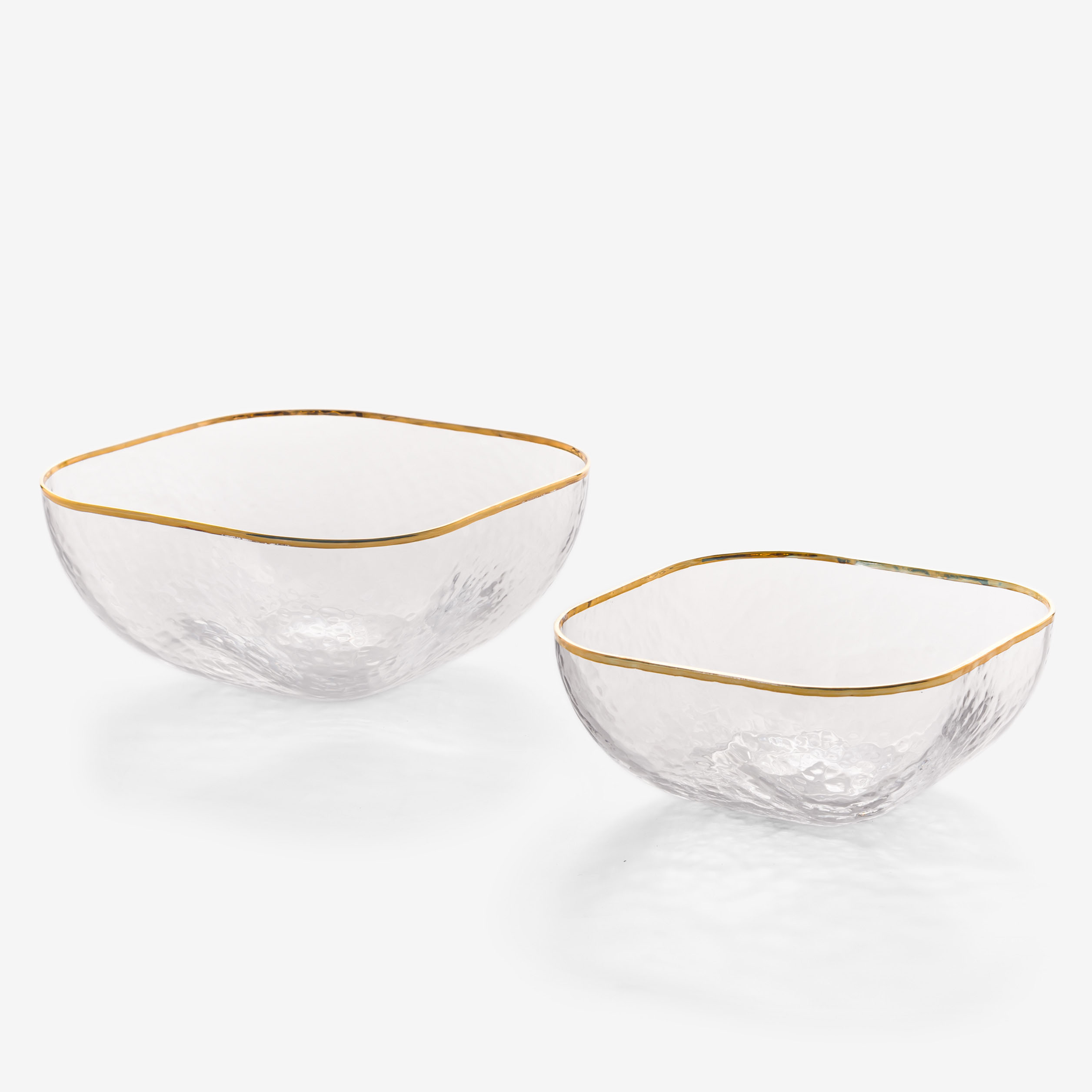 WAGA 金邊錘紋 13.5cm 方形玻璃碗│單品_4