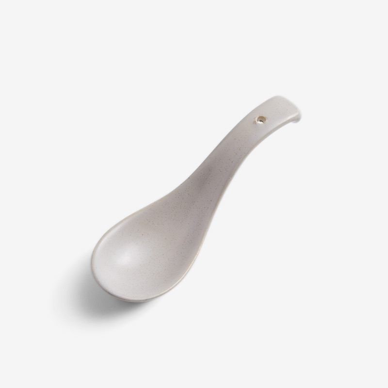 WAGA 弧曲霧灰 12cm 陶瓷湯匙｜清水灰｜單品_0