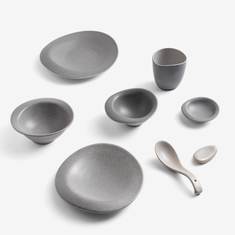 WAGA 弧曲霧灰 12cm 陶瓷湯匙｜清水灰｜單品_2