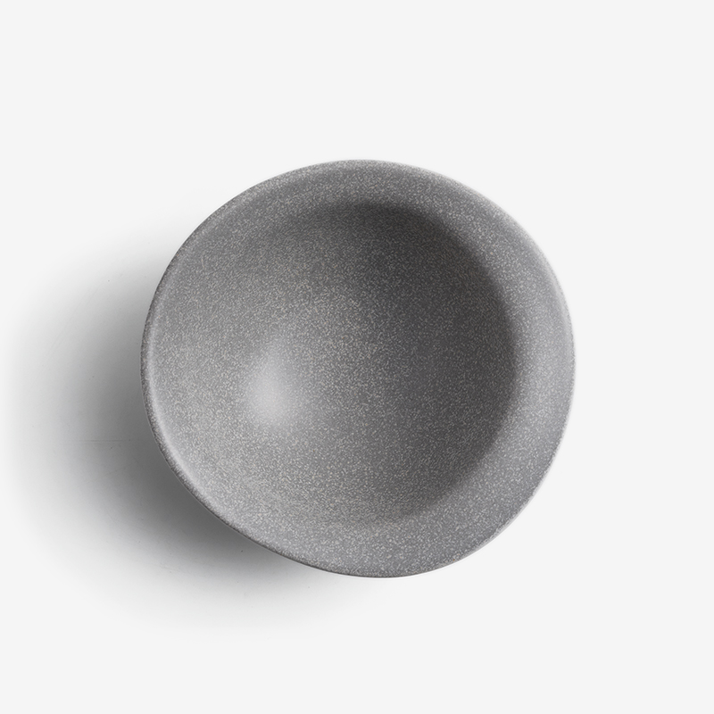 WAGA 弧曲霧灰 14cm 不規則陶瓷小碗｜清水灰｜單品_2