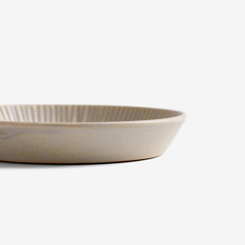 職人 霜霧刻紋 14cm 陶瓷淺盤︱清抹︱單品_1