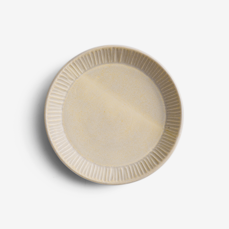 職人 霜霧刻紋 14cm 陶瓷淺盤︱清抹︱單品_2