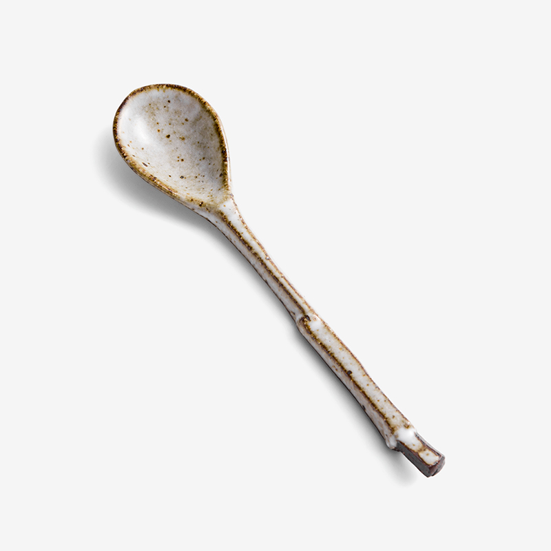 職人 霜霧刻紋 14cm 陶瓷湯匙│單品_0