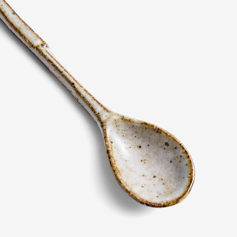 職人 霜霧刻紋 14cm 陶瓷湯匙│單品_1