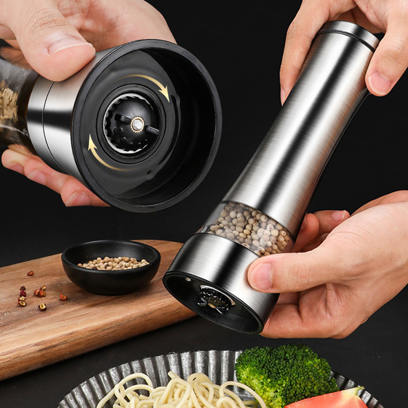 304不鏽鋼胡椒研磨器 多規格 粗細可調 研磨調味罐 胡椒磨粉器 佐料罐 香料罐 研磨罐【ZM0105】《約翰家庭百貨_0