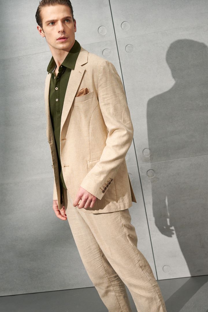 SST&C Dark Green Cotton and Linen Polo Shirt | 1012204009  (Outlet)_6