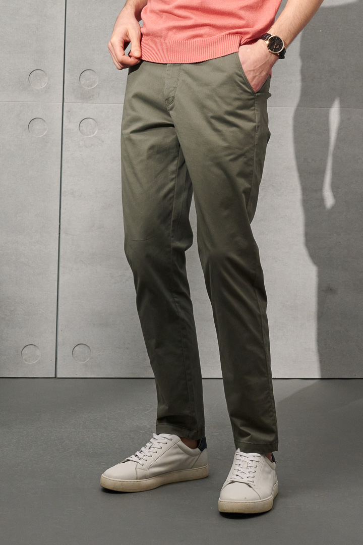 SST&C Sage Green Comfort Fit Stretch Track Trousers | 1212204006  (Outlet)_1