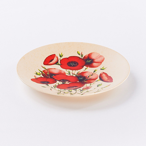Stripes 17cm Plated Plastic Plate | Black | 10-piece Set_1