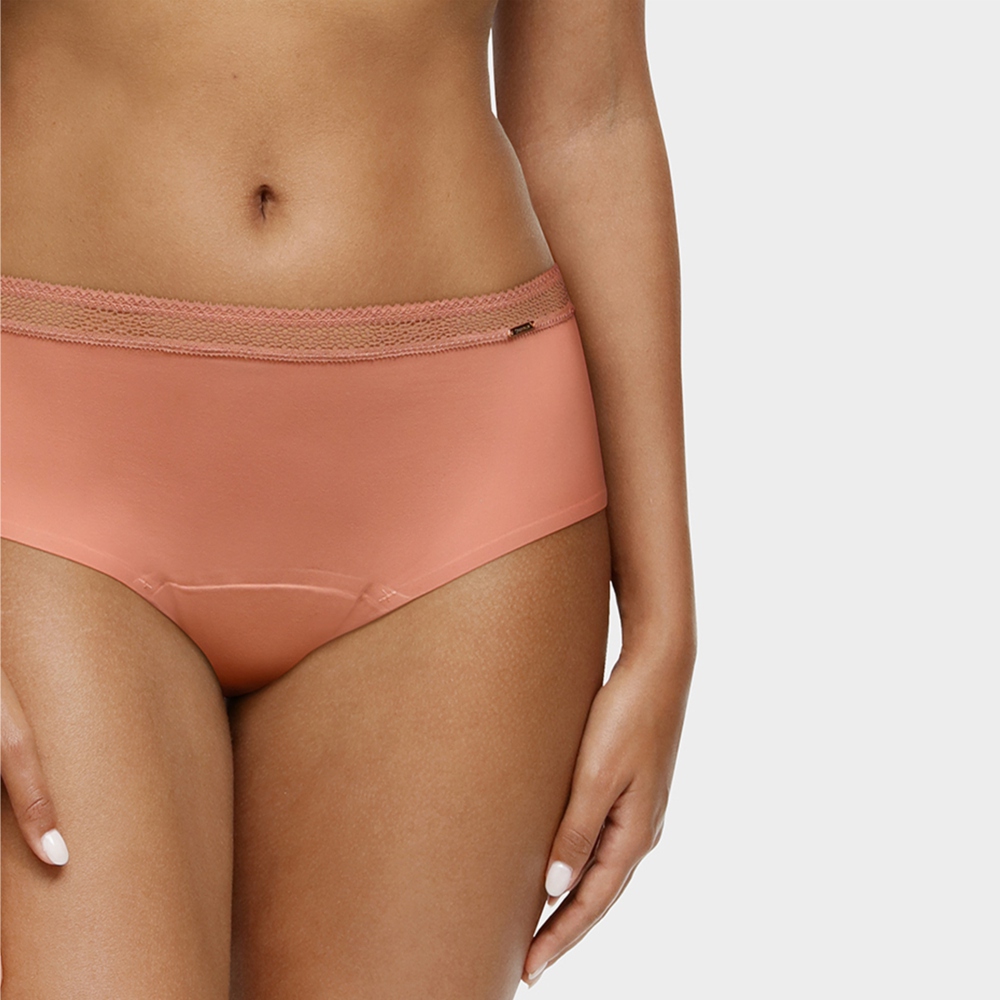 【Chantelle Lab】花苞平口內褲>XXS-S>陶紅色(16L40_038)【Period Panty】_1