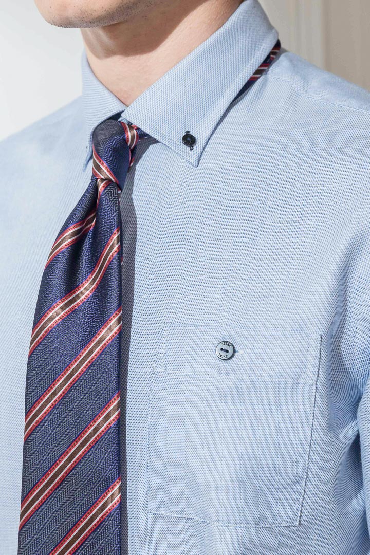 SST&C #Easycare  Blue Textured Shirt | 0312203017  (Outlet)_9