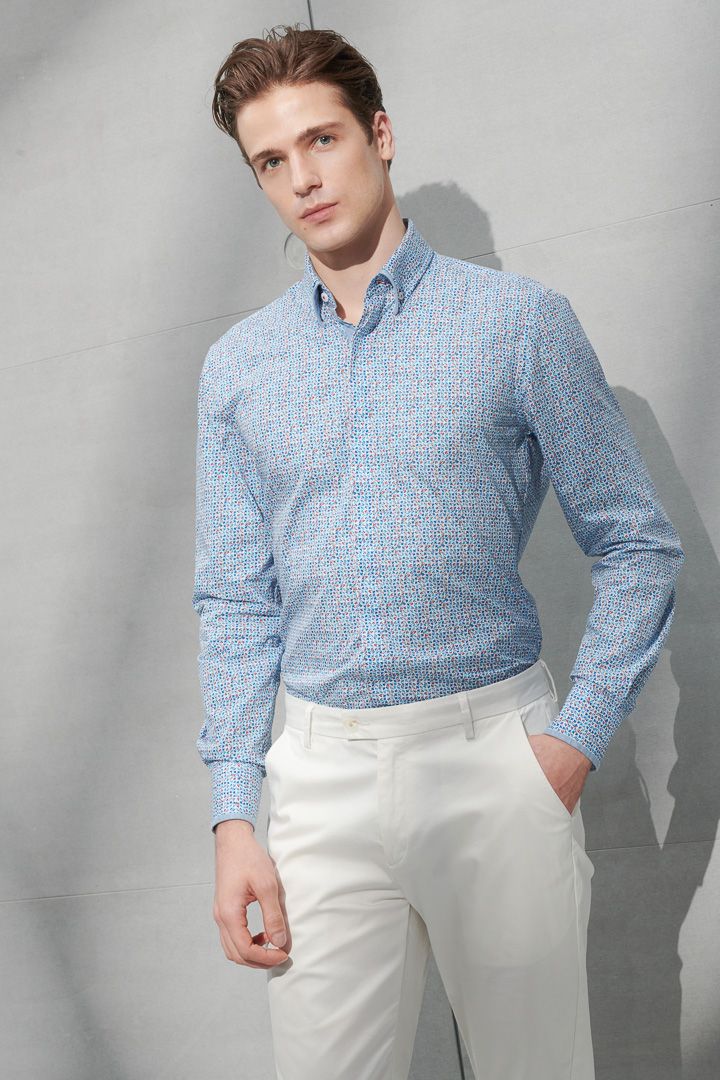 SST&C #Comfortable Cotton  Small Airplane Print Shirt | 0312203018  (Outlet)_3