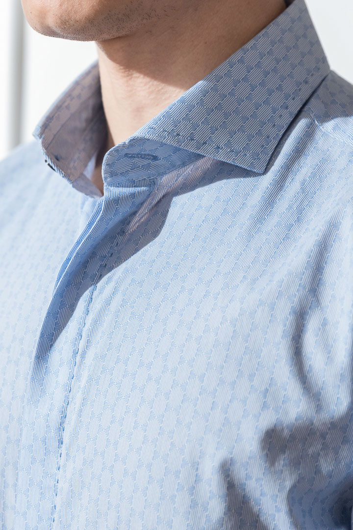 SST&C #Comfortable Cotton  Blue Back Print Shirt | 0312203022  (Outlet)_9