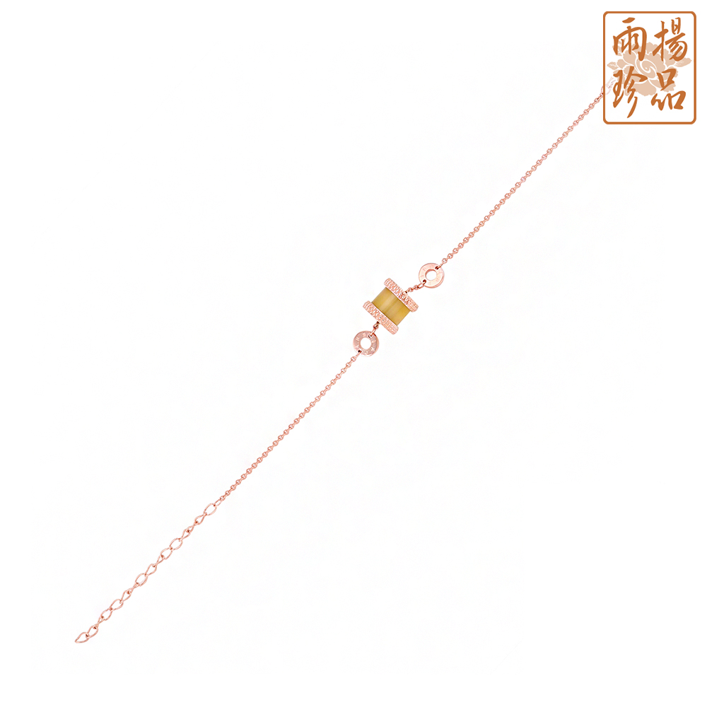 黃瑪瑙轉運珠玫瑰金手鍊（限海外直購）Bracelet_1