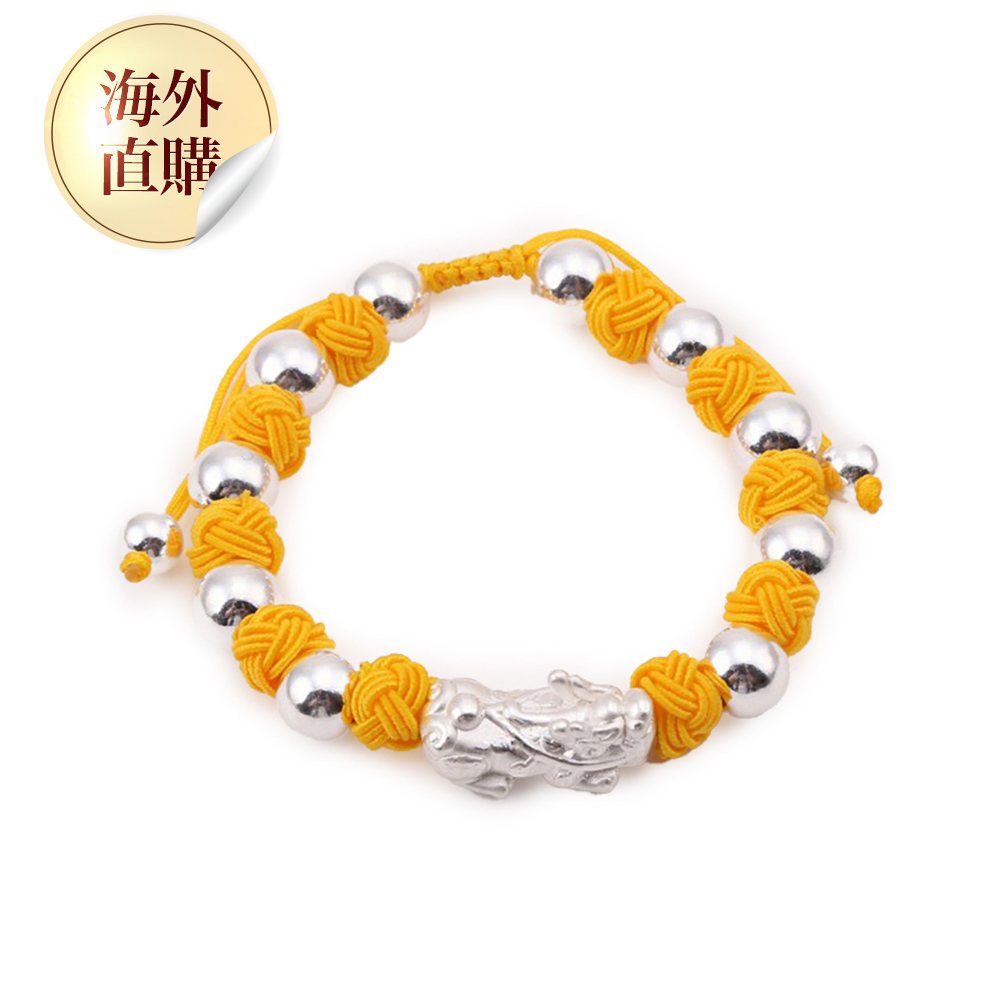 純銀圓珠貔貅手鍊(黃)（限海外直購）Bracelet_0