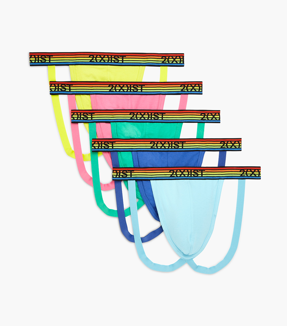COTTON STRETCH NO-SHOW BRIEF 5-PACK | PRIDE_0