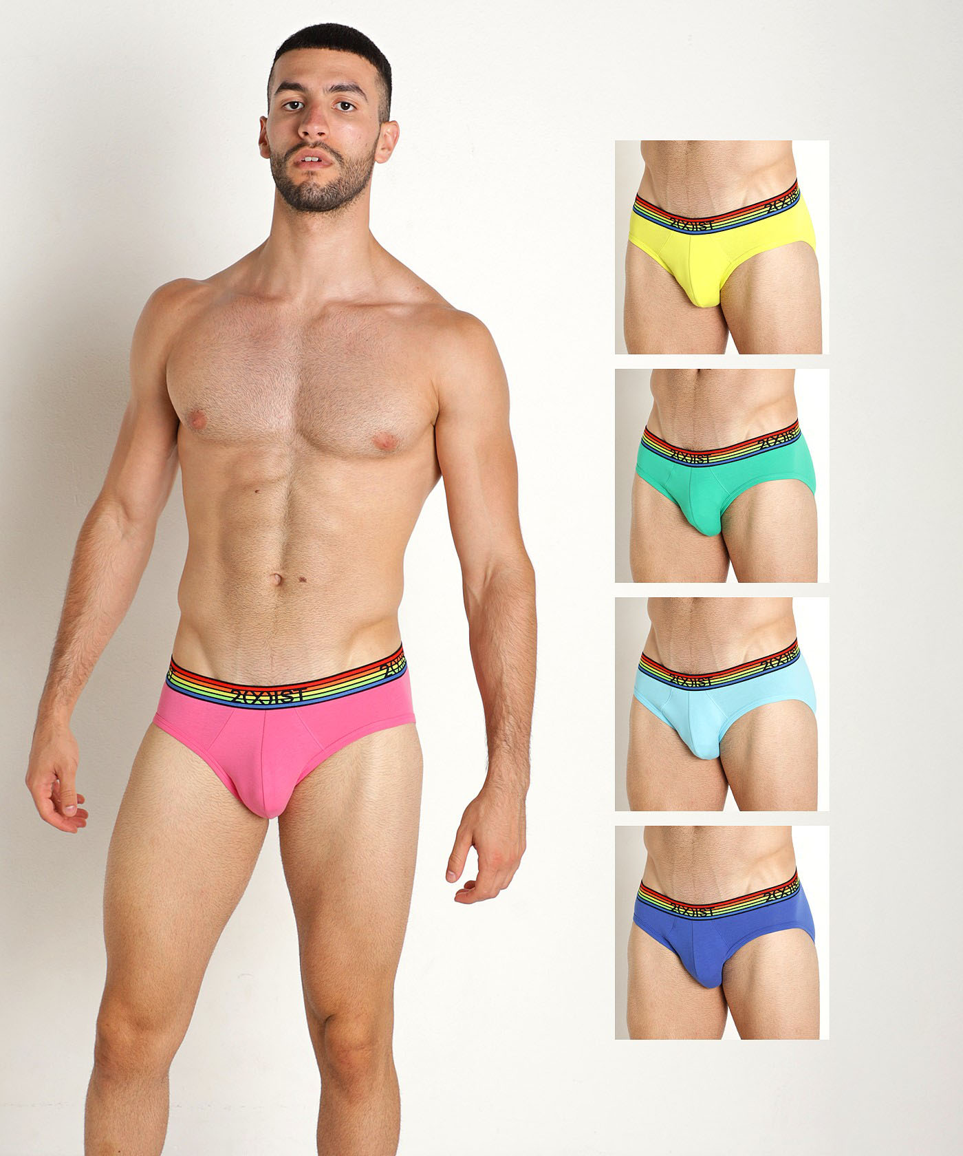 COTTON STRETCH NO-SHOW BRIEF 5-PACK | PRIDE_1