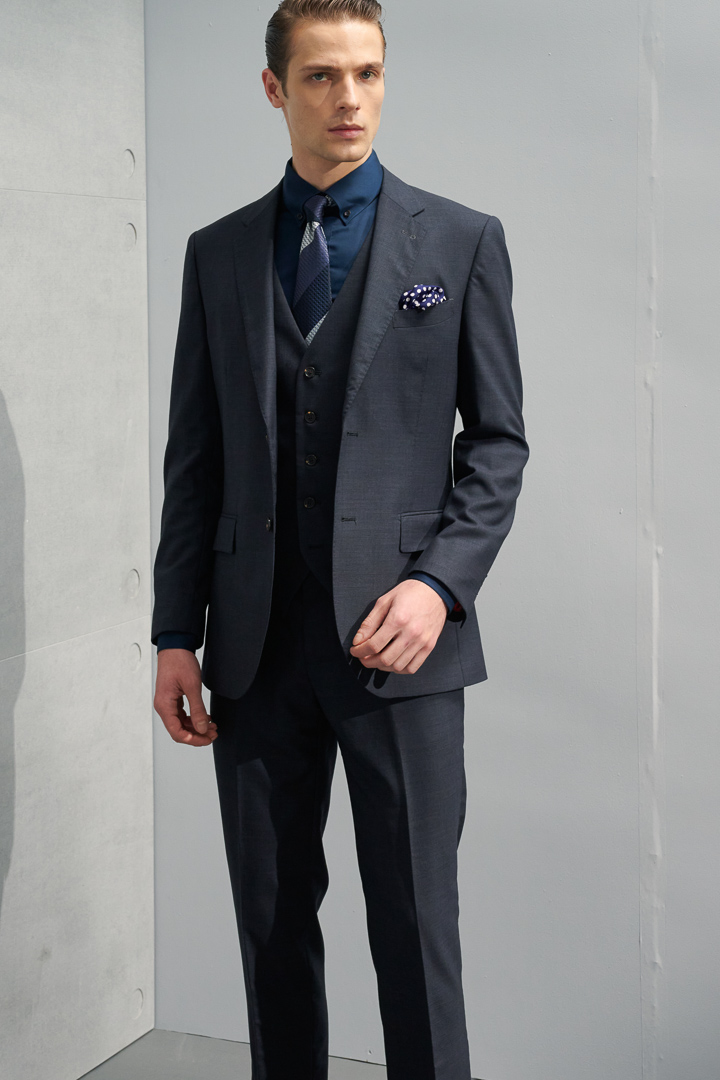SST&C #Milan Series  Gray Slim Fit Suit Jacket | 0112204003  (Outlet)_0