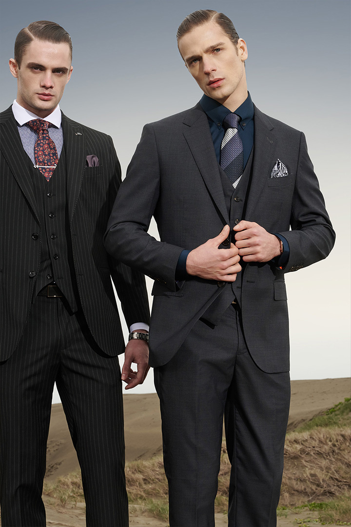 SST&C #Milan Series  Gray Slim Fit Suit Jacket | 0112204003  (Outlet)_1