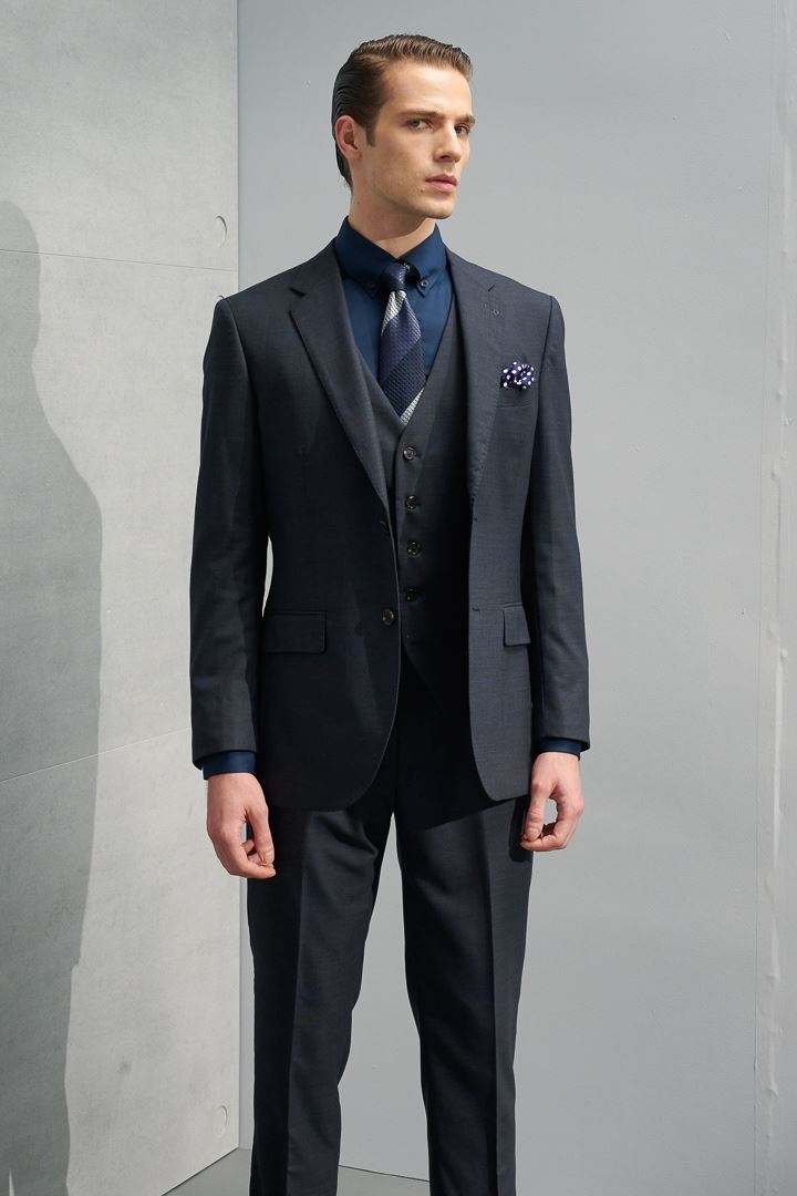 SST&C #Milan Series  Gray Slim Fit Suit Jacket | 0112204003  (Outlet)_2