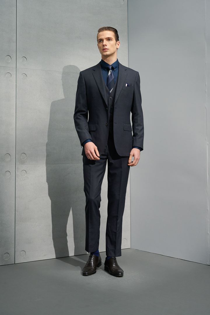 SST&C #Milan Series  Gray Slim Fit Suit Jacket | 0112204003  (Outlet)_3