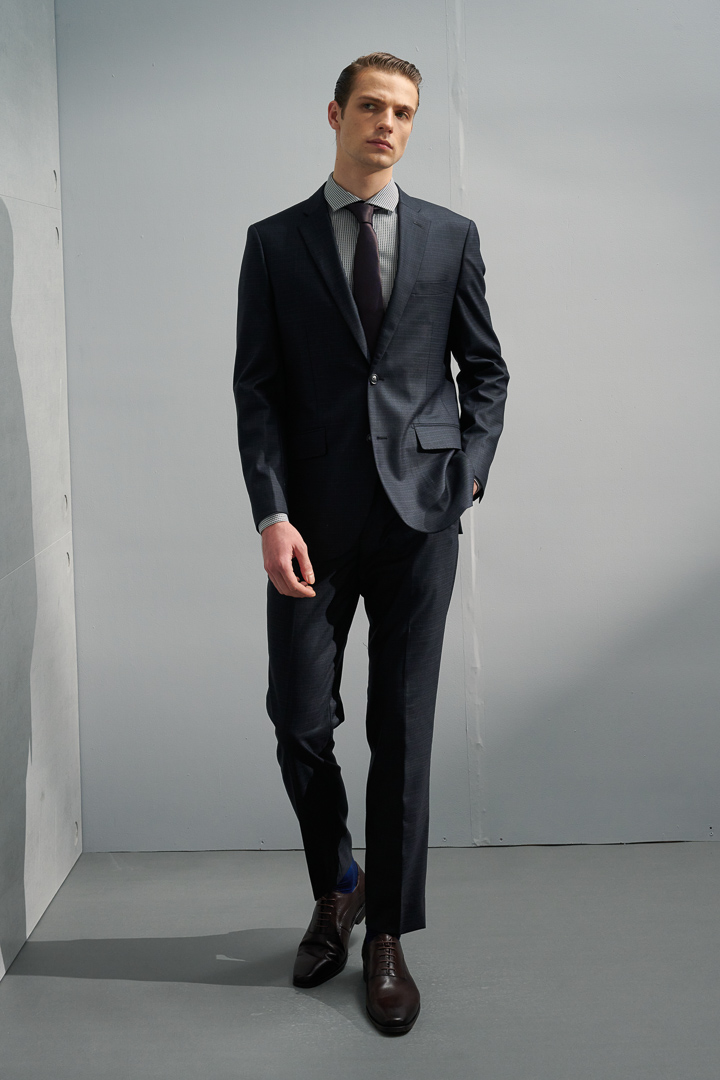 SST&C #Machine Washable Series  Gray Check Pattern Slim Fit Suit Jacket | 0112204004  (Outlet)_2