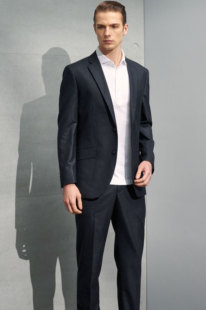 SST&C #Machine Washable Series  Gray Check Pattern Slim Fit Suit Jacket | 0112204004  (Outlet)_3