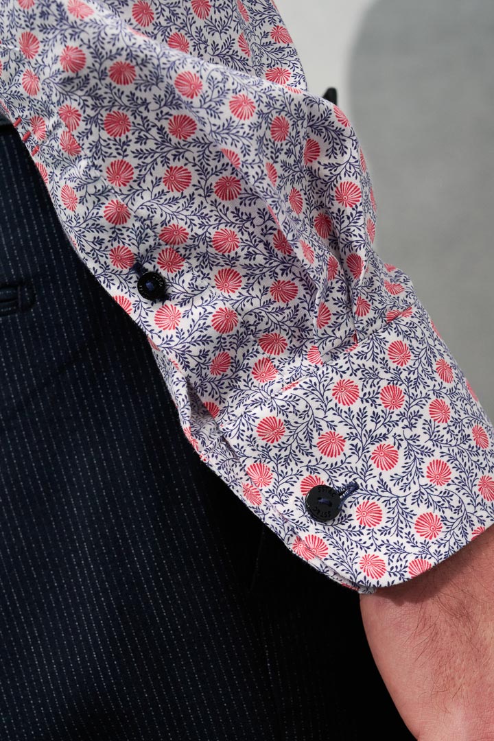 SST&C #Elastic Fit  Red Floral Cotton Stretch Print Shirt | 0312204011  (Outlet)_6