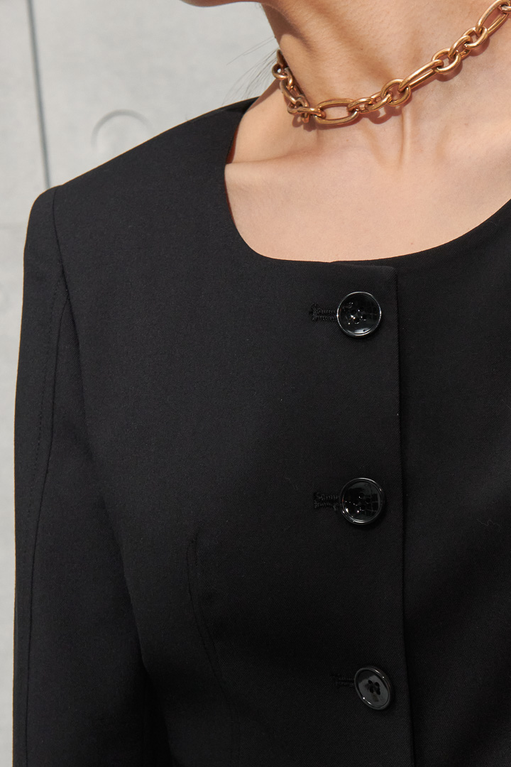 SST&C #Online Exclusive  Designer Round Neck Women’S Suit Jacket | 7162204002  (Outlet)_7
