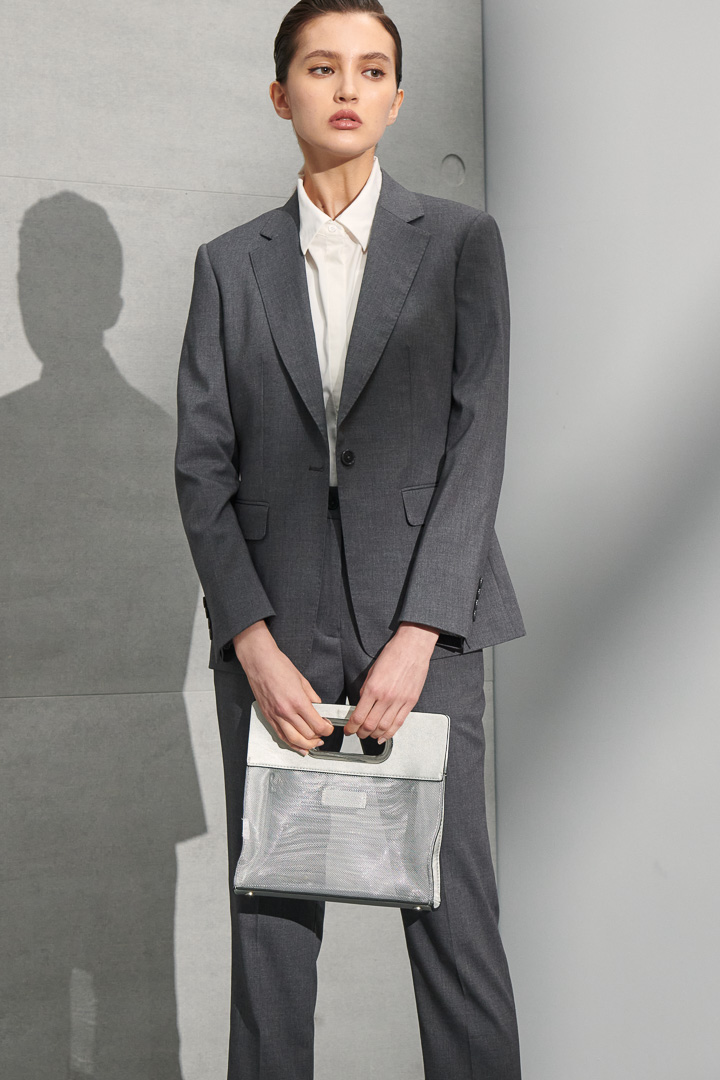 SST&C Women'S Basic Premium Gray Slim Fit Suit Trousers | 7262204003  (Outlet)_2