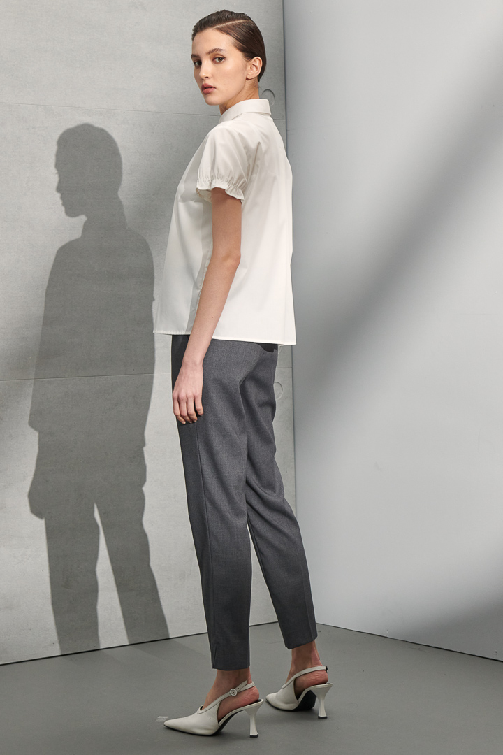 SST&C Women'S Basic Premium Gray Slim Fit Suit Trousers | 7262204003  (Outlet)_4