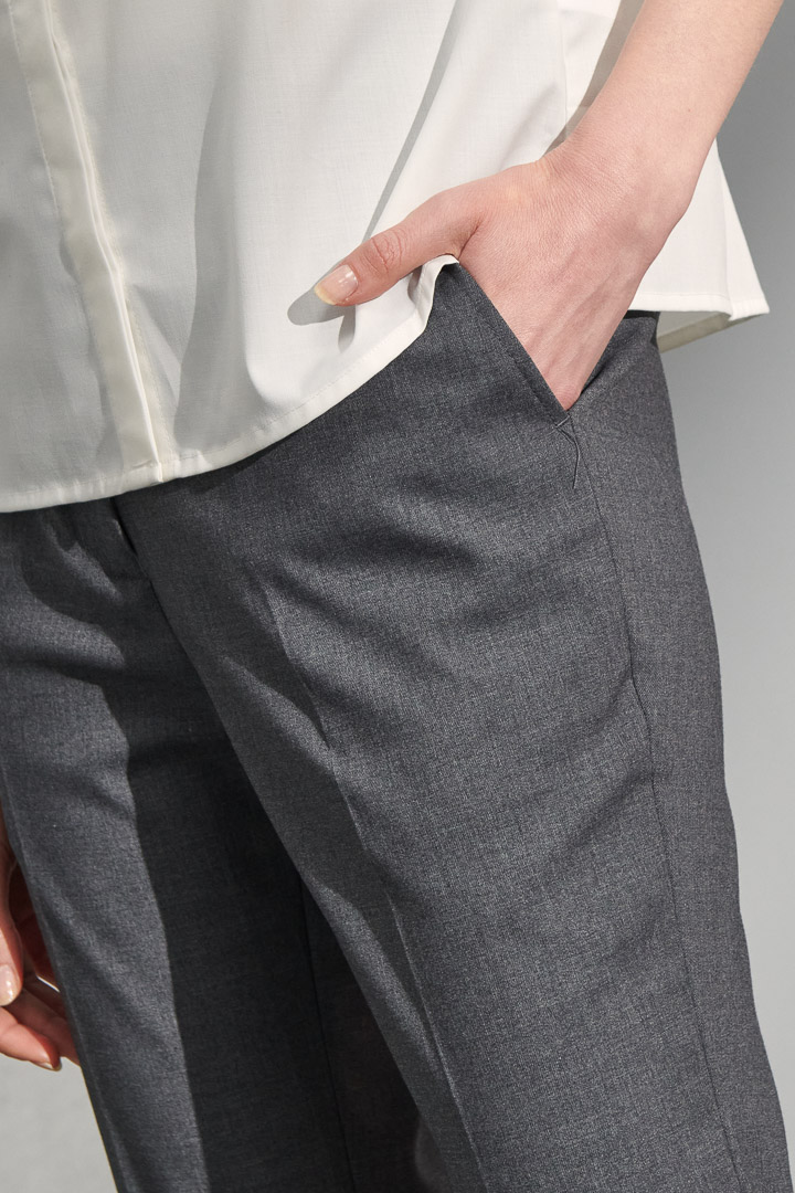 SST&C Women'S Basic Premium Gray Slim Fit Suit Trousers | 7262204003  (Outlet)_6
