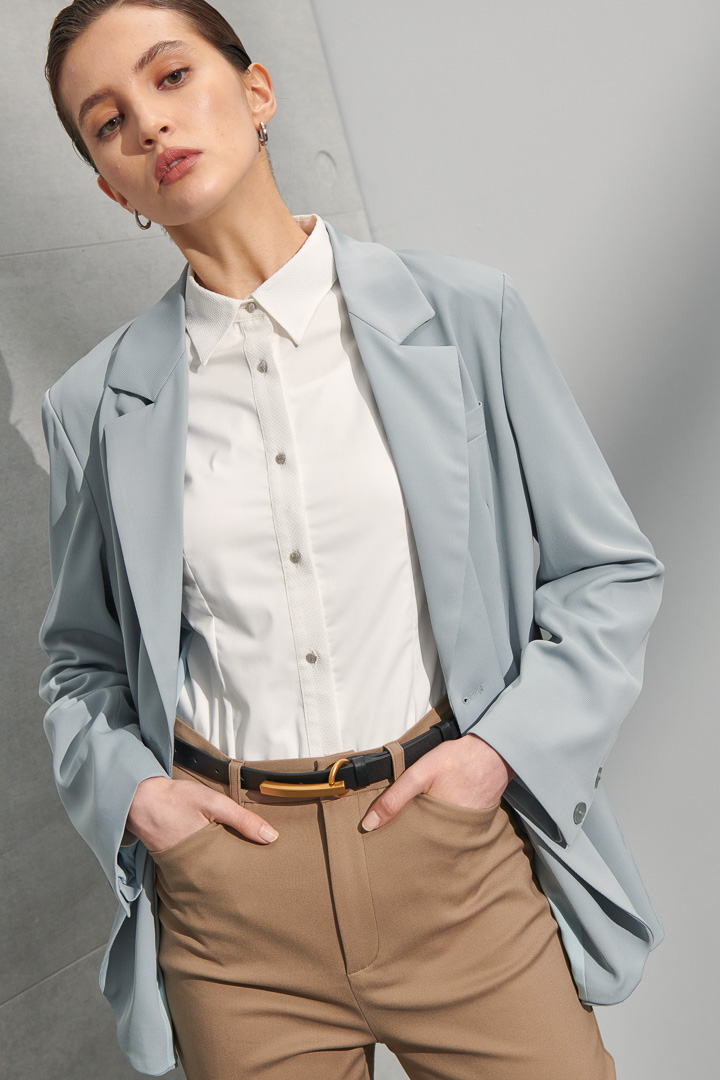 SST&C Women'S White Jacquard Patchwork Shirt | 7562204001  (Outlet)_3
