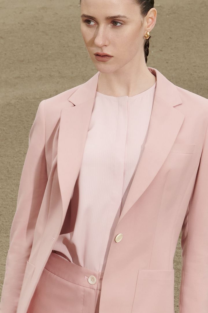 SST&C Women'S Mist Rose Pink Round Neck Cardigan Top | 7662204002  (Outlet)_0