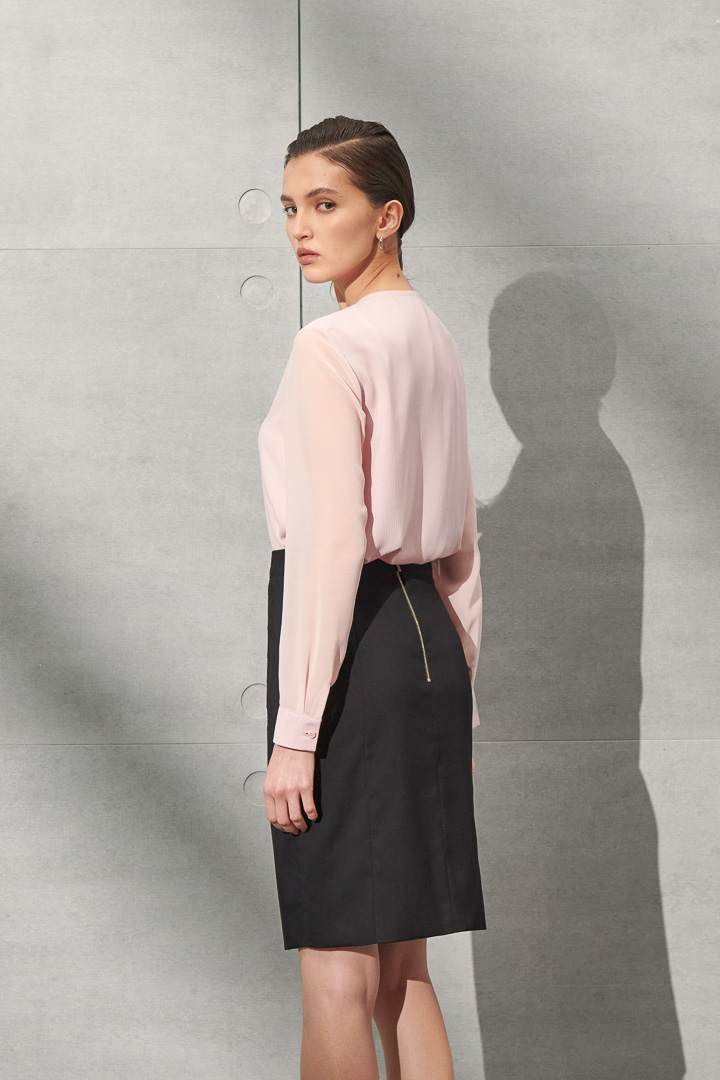 SST&C Women'S Mist Rose Pink Round Neck Cardigan Top | 7662204002  (Outlet)_3