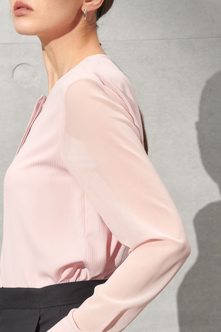 SST&C Women'S Mist Rose Pink Round Neck Cardigan Top | 7662204002  (Outlet)_7
