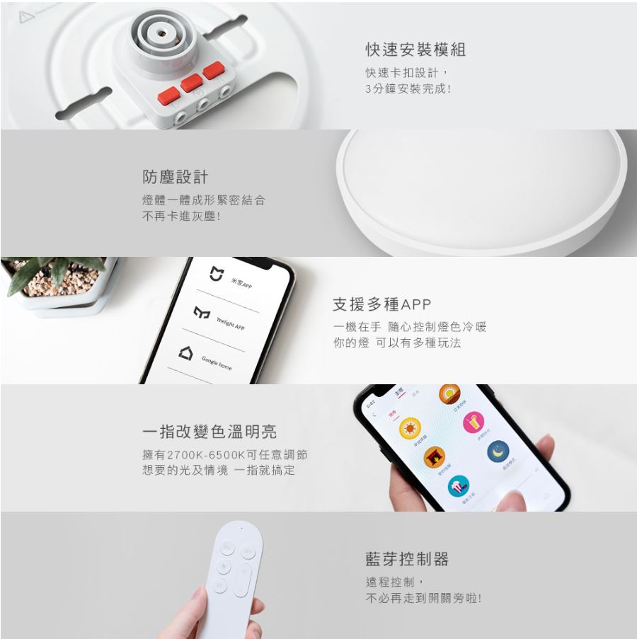 【2022年流明升級款】易來Yeelight 月影LED智慧彩光吸頂燈550_4