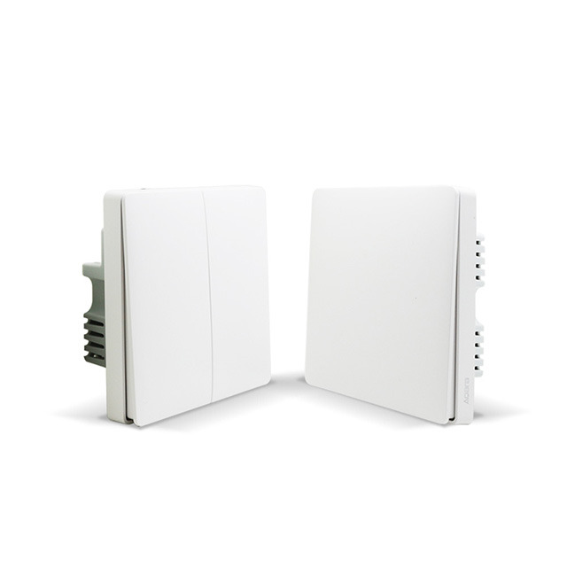 Aqara牆壁智慧電燈開關[HomeKit單火雙開版]，台灣規格，免轉接盒/挖洞，搭配網關，支援Apple HomeKit、Google Home_0