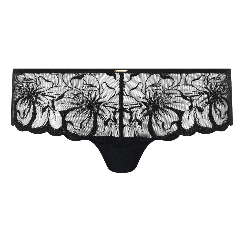 【Chantelle】1/2網紗無襯內衣>BCD罩杯>黑色(12M50_011)【Fleurs】_7