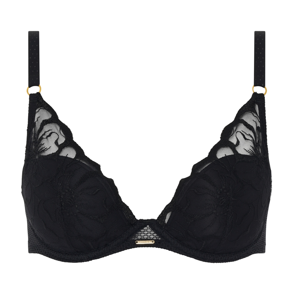 【Chantelle】丁字內褲>XS-S>黑色(12M90_011)【Fleurs】_5