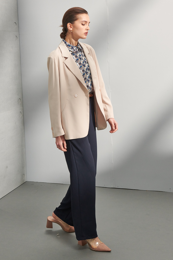 SST&C #Online Exclusive  Pink Beige Lapel Style Casual Women'S Suit Jacket | 8162204004  (Outlet)_0