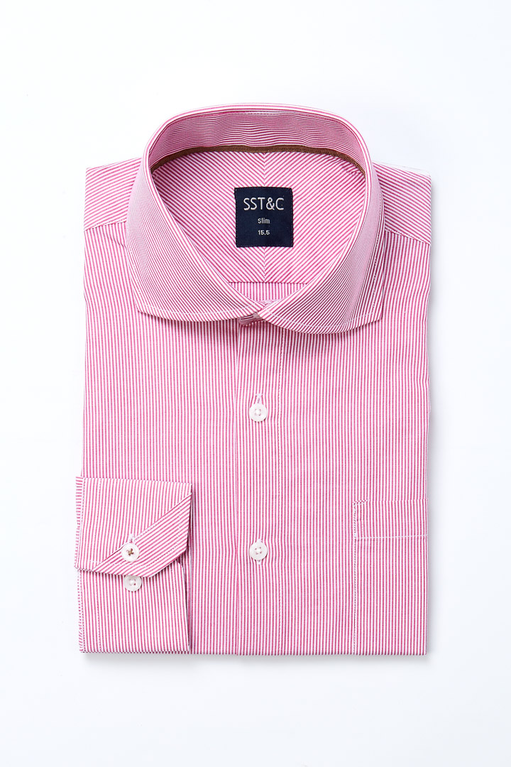 SST&C Pink Pinstripe Pattern Shirt | 0371809024  (Outlet)_0