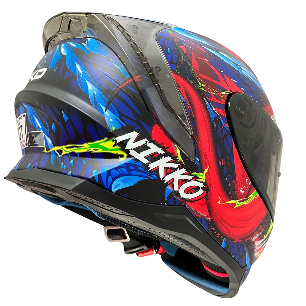 【新品預購】NIKKO N806II #12 re暴君：夜厄魔 消光黑紅 全罩式安全帽 (內藏墨鏡)【非現貨如有急用請洽LINE線上客服確認庫存避免等待過久】_2