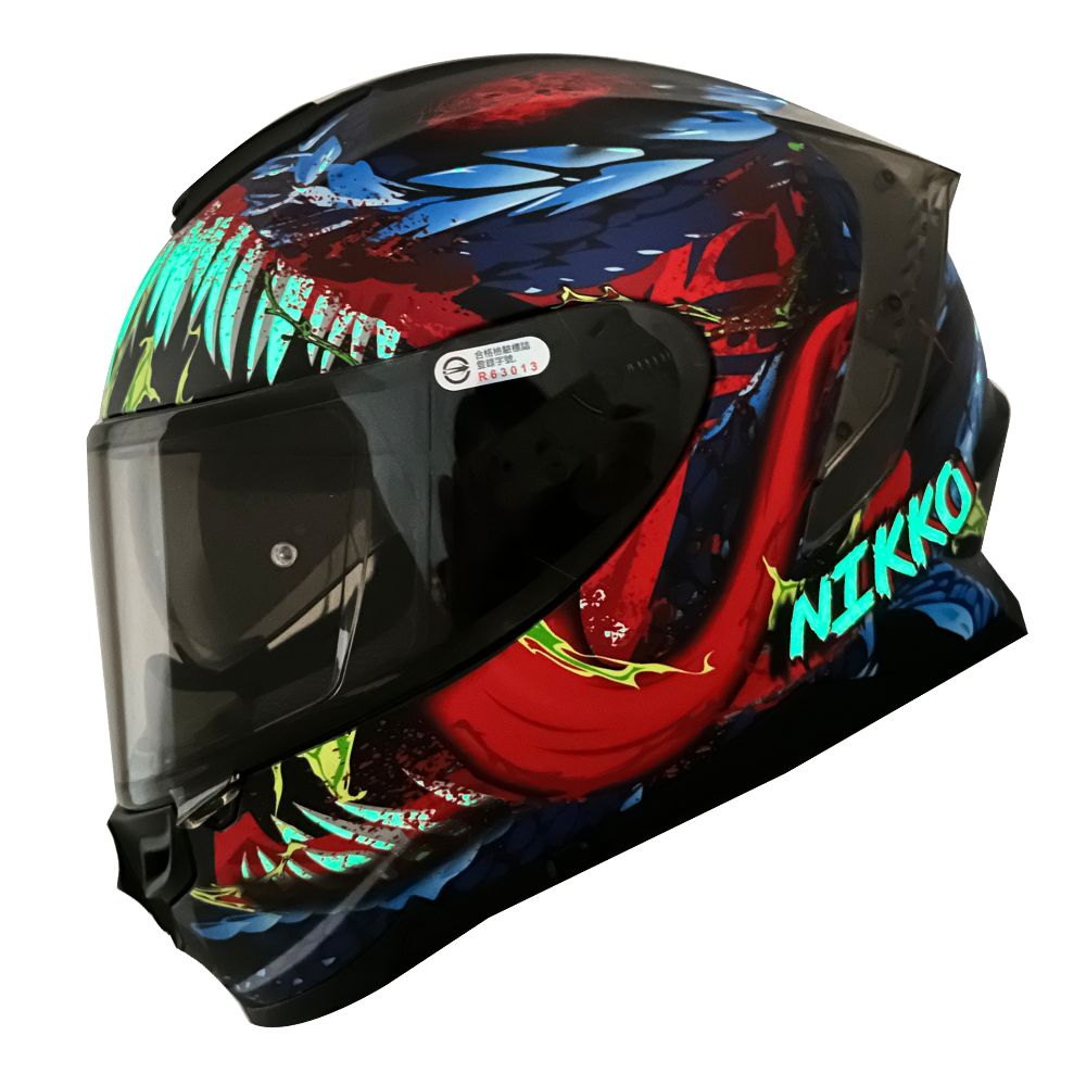 【新品預購】NIKKO N806II #12 re暴君：夜厄魔 消光黑紅 全罩式安全帽 (內藏墨鏡)【非現貨如有急用請洽LINE線上客服確認庫存避免等待過久】_6