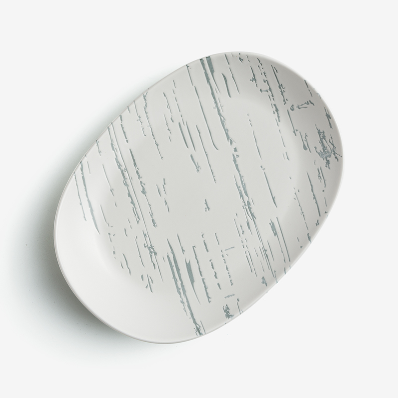 Circle 20cm Ceramic Plate | Gray_1