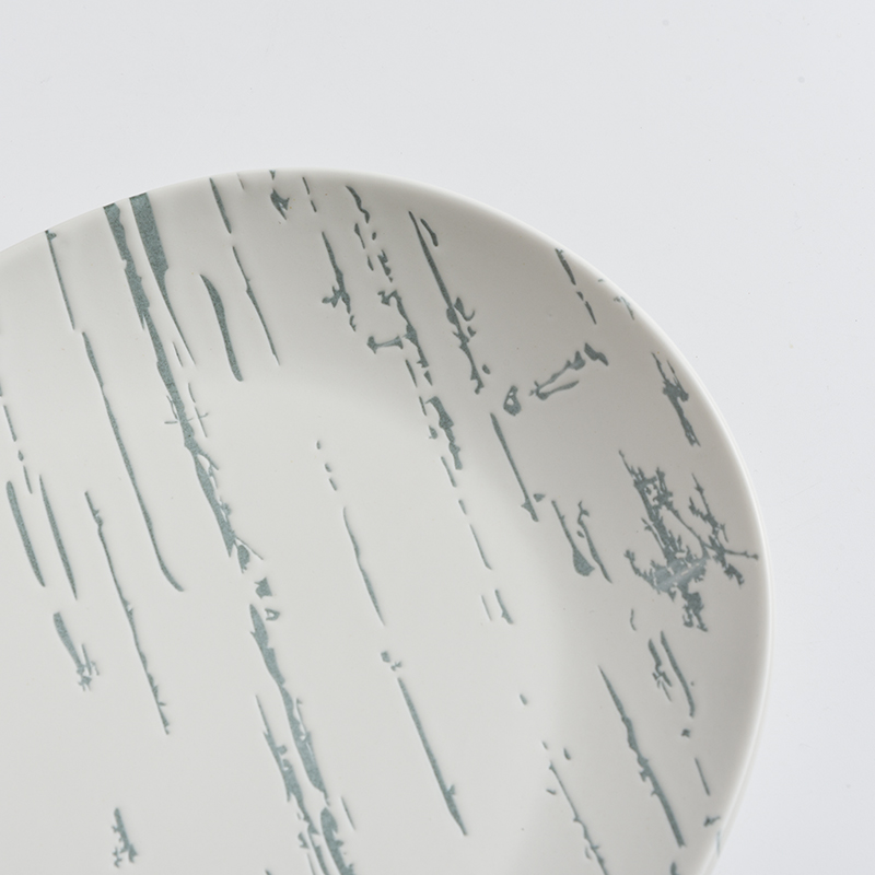 Circle 20cm Ceramic Plate | Gray_3