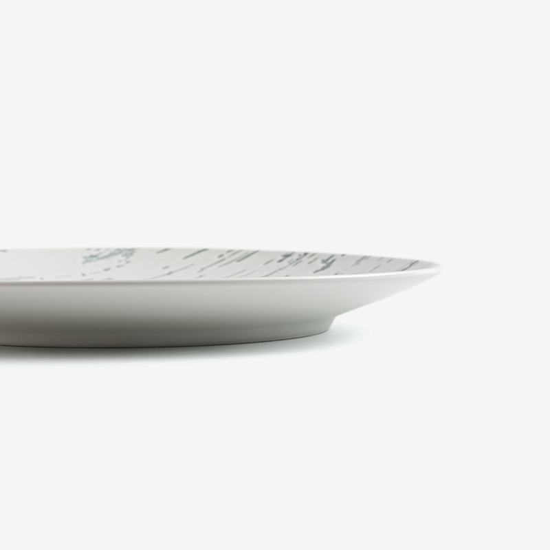 Circle 20cm Ceramic Plate | Gray_3