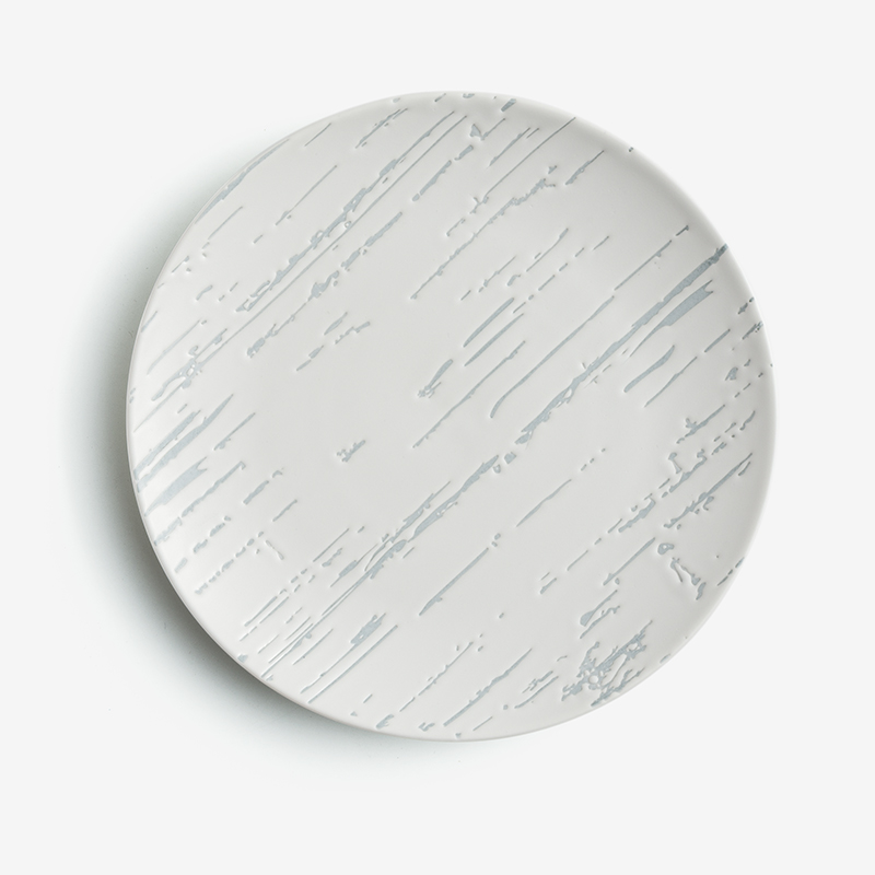 Circle 20cm Ceramic Plate | Gray_1