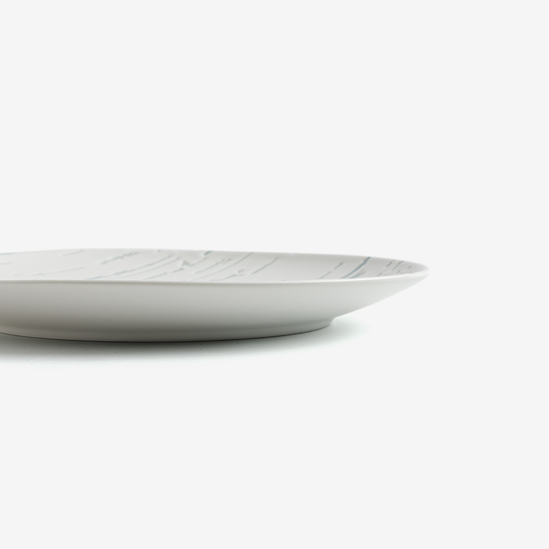 Circle 20cm Ceramic Plate | Gray_3