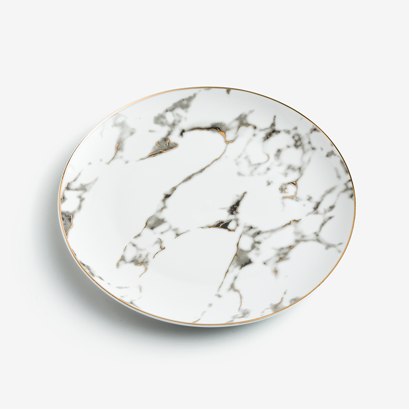 WAGA Earth Whisper Ink Expression Bone China Ceramic Plate 20cm_0
