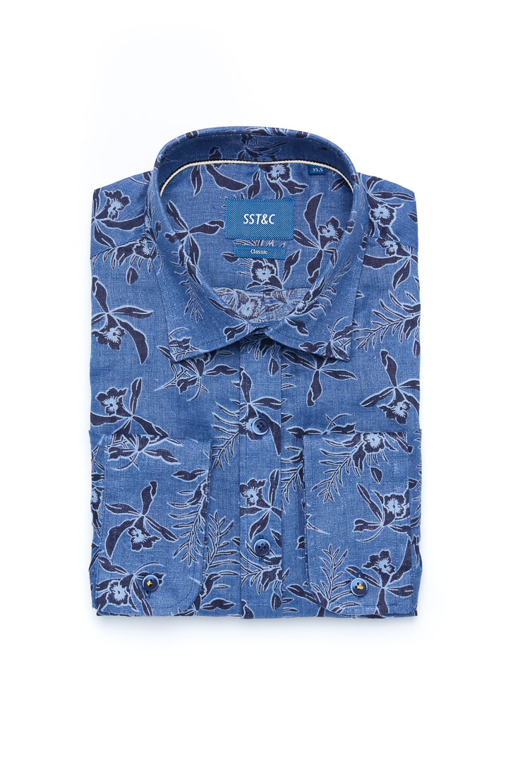 SST&C Pure Linen Floral Print Shirt | 0312004018  (Outlet)_2